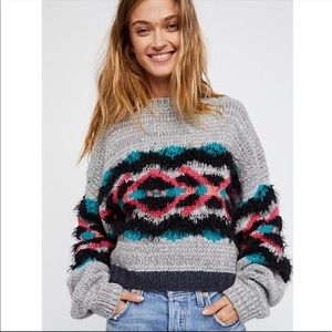 Chunky cropped free people sweater NWOT